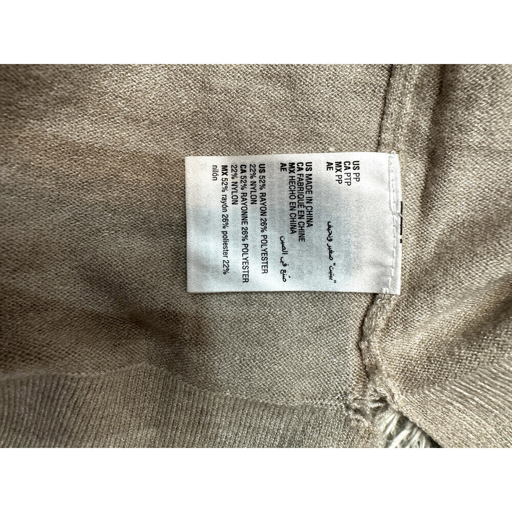 Style & Co Women's Long Sleeve V-Neck Sweater In Solid Brown Top Size PP Petite - Picture 8 of 8